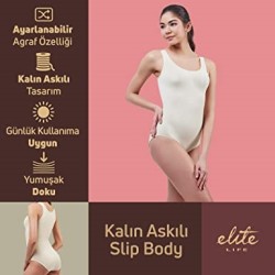 Elite Life 878 Bayan Kalın Askılı Slip Body