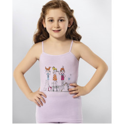 Kota 3408 Kız Çocuk Parça Baskı İp Askı Atlet