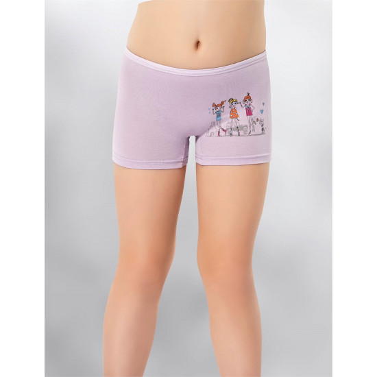 Kota 3409 Kız Çocuk Boxer Desenli 