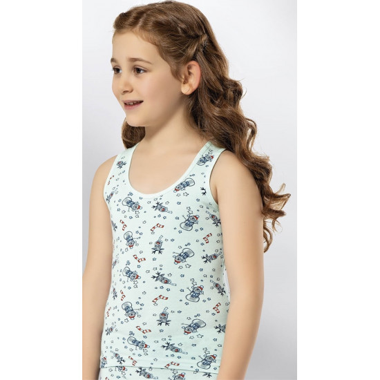 Kota 3412 Kız Çocuk Baskılı Geniş Askı Atlet 