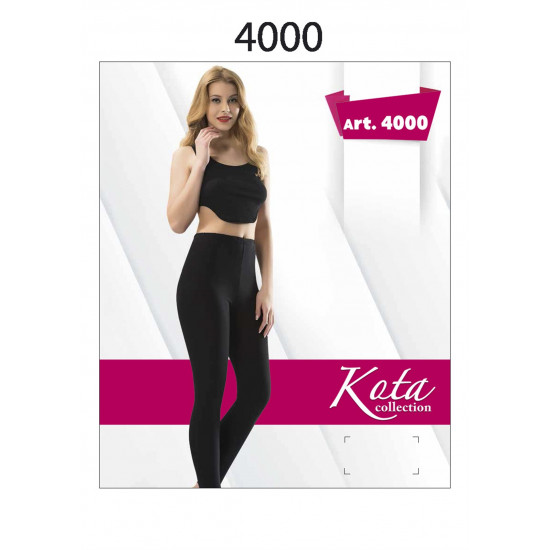 Kota 4000 Bayan Likralı Penye Düz Uzun Tayt