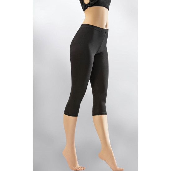 Kota 4005 Düz Desensiz Yüksek Bel Dizaltı Kapri Tayt