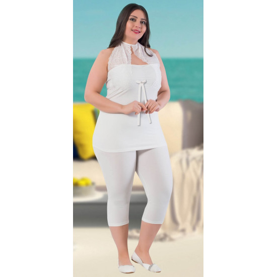 JENİKA 2'Li Büyük Beden Kaprili Takım