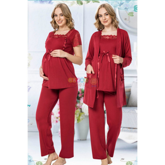 JENİKA 3'Lü Hamile Uzun Kollu Takım