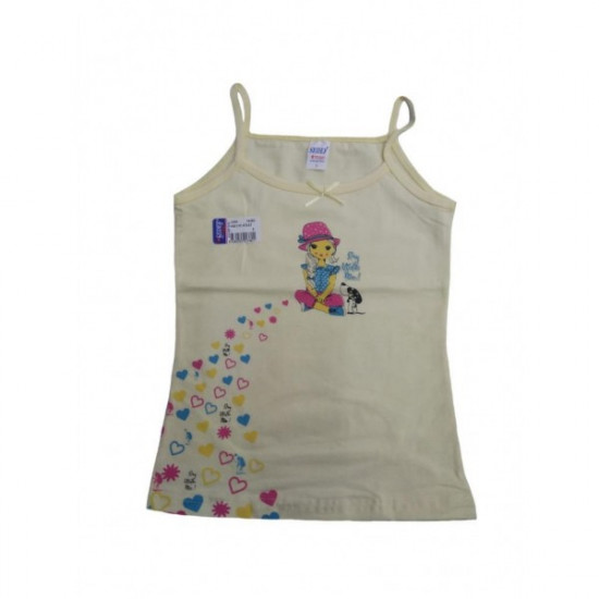 Sedef Yıldızı 1090 İp Askılı Kız Çocuk Likralı Atlet Renkli